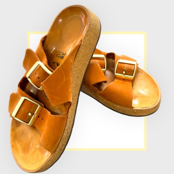 Birkenstock Tan Wedge Sandals - Picture 4 of 7